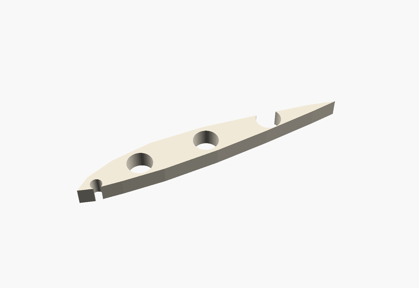 CAD render of a 3D printed RC aircraft wing rib with lightening holes